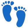 Fußabdrücke Emoji 👣 image - Google Noto Color Animated style