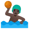 Man Playing Water Polo: Dark Skin Tone Emoji 🤽🏿‍♂️ image - Google Noto Color style