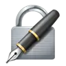 Mit Tintenstift sperren Emoji 🔏 image - WhatsApp style
