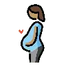 Pregnant Woman: Medium Skin Tone Emoji 🤰🏽 image - OpenMoji style