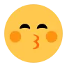 Emoji Baciare la faccia con gli occhi chiusi 😚 image - Tossface style