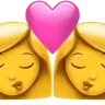 Kiss: Woman, Woman Emoji 👩‍❤️‍💋‍👩 image - Apple style