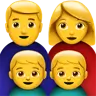 Family: Man, Woman, Boy, Boy Emoji 👨‍👩‍👦‍👦 image - Apple style