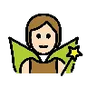 Fairy: Light Skin Tone Emoji 🧚🏻 image - OpenMoji style