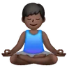 Man In Lotus Position: Dark Skin Tone Emoji 🧘🏿‍♂️ image - Samsung style