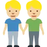 Men Holding Hands: Medium-Light Skin Tone Emoji 👬🏼 image - Twitter / X (Twemoji) style