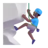 Man Climbing: Medium-Dark Skin Tone Emoji 🧗🏾‍♂️ image - Microsoft 3D Fluent style