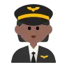 Pilot: Medium-Dark Skin Tone Emoji 🧑🏾‍✈️ image - Tossface style