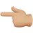 Backhand Index Pointing Left: Medium-Light Skin Tone