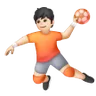Person Playing Handball: Light Skin Tone Emoji 🤾🏻 image - Samsung style