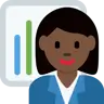 Woman Office Worker: Dark Skin Tone Emoji 👩🏿‍💼 image - Twitter / X (Twemoji) style