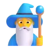 Man Mage Emoji 🧙‍♂️ image - Microsoft 3D Fluent style