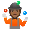 Person Juggling: Medium-Dark Skin Tone Emoji 🤹🏾 image - Google Noto Color style