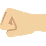 Left-Facing Fist: Medium-Light Skin Tone Emoji 🤛🏼 image - Twitter / X (Twemoji) style