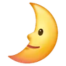 First Quarter Moon with Face Emoji 🌛 image - Samsung style