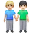 Men Holding Hands: Medium-Light Skin Tone, Light Skin Tone
