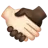 Handshake: Light Skin Tone, Dark Skin Tone