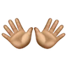 Open Hands: Medium Skin Tone Emoji 👐🏽 image - Samsung style