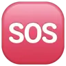 Sos cuadrado Emoji 🆘 image - WhatsApp style