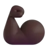 Flexed Biceps: Dark Skin Tone Emoji 💪🏿 image - Microsoft 3D Fluent style