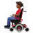 Man In Motorized Wheelchair: Medium-Dark Skin Tone
