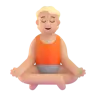 Person In Lotus Position: Medium-Light Skin Tone Emoji 🧘🏼 image - Microsoft 3D Fluent style