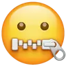 ジッパー口の顔 Emoji 🤐 image - WhatsApp style