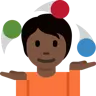 Person Juggling: Dark Skin Tone Emoji 🤹🏿 image - Twitter / X (Twemoji) style