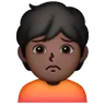 Person Frowning: Dark Skin Tone Emoji 🙍🏿 image - Samsung style