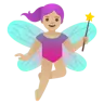 Woman Fairy: Medium-Light Skin Tone Emoji 🧚🏼‍♀️ image - Google Noto Color style