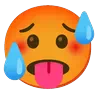 過熱した顔 Emoji 🥵 image - Google Noto Color Animated style