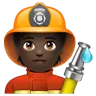 Firefighter: Dark Skin Tone Emoji 🧑🏿‍🚒 image - WhatsApp style