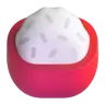 Cooked Rice Emoji 🍚 image - Microsoft 3D Fluent style