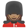 Woman Guard: Medium Skin Tone Emoji 💂🏽‍♀️ image - Google Noto Color style