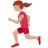 Woman Running: Medium Skin Tone