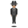 Person In Suit Levitating: Medium-Light Skin Tone Emoji 🕴🏼 image - WhatsApp style