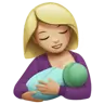 Breast-Feeding: Medium-Light Skin Tone Emoji 🤱🏼 image - Apple style
