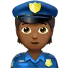 Police Officer: Medium-Dark Skin Tone Emoji 👮🏾 image - Apple style