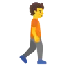 Person Walking Facing Right Emoji 🚶‍➡️ image - Google Noto Color style