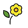Emoji Fiorire 🌼 image - OpenMoji style