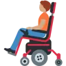 Person In Motorized Wheelchair: Medium Skin Tone Emoji 🧑🏽‍🦼 image - Twitter / X (Twemoji) style
