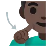 Deaf Man: Dark Skin Tone Emoji 🧏🏿‍♂️ image - Google Noto Color style