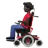 Man In Motorized Wheelchair: Dark Skin Tone