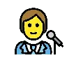 Singer Emoji 🧑‍🎤 image - OpenMoji style