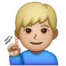 Deaf Man: Medium-Light Skin Tone Emoji 🧏🏼‍♂️ image - Samsung style