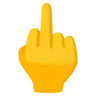 มือที่พลิกกลับด้วยการขยายนิ้วกลาง Emoji 🖕 image - Google Noto Color style