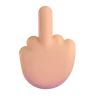 Middle Finger: Medium-Light Skin Tone Emoji 🖕🏼 image - Microsoft 3D Fluent style