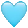 Light Blue Heart Emoji 🩵 image - Apple style