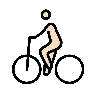Person Biking: Light Skin Tone Emoji 🚴🏻 image - OpenMoji style