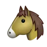 Emoji Horse Face 🐴 image - Telegram style
